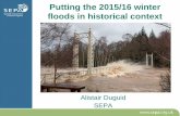 Putting the 2015/2016 winter floods in historical context - Alistair Duguid, SEPA