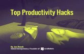 Top Productivity Working Hacks by Jan Rezab
