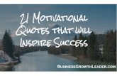 21 Motivational Quotes That Will Inspire Success