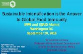 Sustainable intensification is the answer to global food insecurity (sir gordon conway)