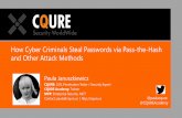 How Cyber Criminals Steal Passwords via Pass-the-Hash and Other Attack Methods