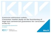Komission tutkimuksen esittely:  Consumer market study on the functioning of legal and commercial guarantees for consumers in the EU