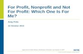 For Profit, Nonprofit and Not For Profit: Which One Is For Me?