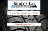 OCR GCSE Business supermarkets and servicing Investigation 1 risks powerpoint version 3