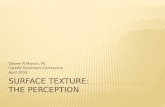 Surface Texture: The Perception