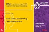 Data Science Transforming Security Operations