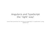 Techbar Angular and TypeScript: the 'right' way!