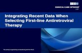 Integrating Recent Data When Selecting First-line Antiretroviral Therapy.2015 [DHHS recommendations for first-line antiretroviral therapy ]