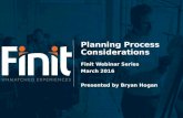 Planning Process Considerations