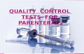 Quality  control  tests  for  parenterals ppt
