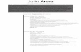 Jatin Arora - Resume - India