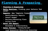 Sales planning & organization