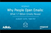 Why people open emails: what 1.7B emails reveal, w/ Mixpanel & AdRoll