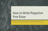 How to write plagiarism free essay