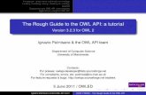 The Rough Guide to the OWL API: a tutorial - Version 3.2.3 for OWL 2