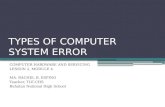 Types of computer system error