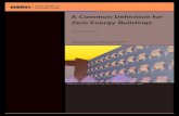 A Common Definition for Zero Energy Buildings