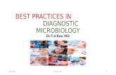 BEST PRACTICES IN  DIAGNOSTIC MICROBIOLOGY