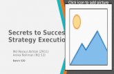 Secrets to successful strategy execution