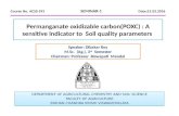 Permangante oxidizable carbon (POXC)  in Soil