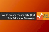 Bounce Rate and Exit Rate | How to reduce Bounce Rate
