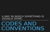 Short Films Code and Conventions A2