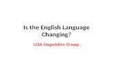 Is english changing?