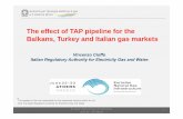 The effect of TAP pipeline for the Balkans, Turkey and Italian gas markets