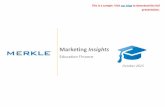 Marketing Insights - Education Finance