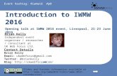 Introduction to IWMW 2016