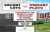 Vacant Lots to Vibrant Plots: A Review of the Benefits and Limitations of Urban Agriculture