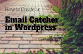 How to Create an Email Catcher in Wordpress