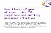 Rana Plaza collapse aftermath: Are CSR compliance and auditing pressures effective?