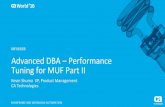 Advanced DBA – Performance Tuning for MUF Part II