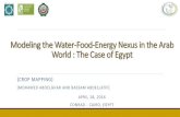 Crop mapping and modeling in Egypt