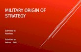 Military origin of strategy and evolution of strategic