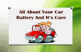 All About Your Car Battery And It's Care