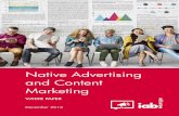 Native Advertising and Content Marketing - White Paper - IAB Europe - Decembre 2016