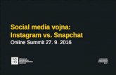 Online Summit 27.9.2016: Social media vojna: Instagram vs. Snapchat (Martin Kuko¾, PS:Digital))