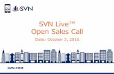 SVN Live™ Open Sales Call 10-3-16
