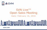 SVN Live™ Open Sales Call 02-16-16