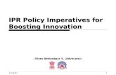 IPR Policy Imperatives for Boosting Innovation in India