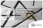 Electrolux Interim Report Q2 2014 Presentation