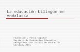 La educación bilingüe en andalucía  auxiliares 20152016