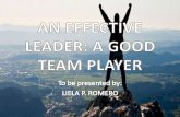 An Effective Leader: A Good Team Player