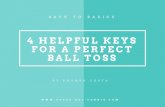 4 helpful keys for a perfect ball toss