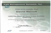 AS9100 Certificate 2009
