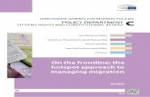 On the frontline: the hotspot approach to managing migration