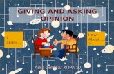 Giving and Asking Opinion