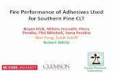 Fire Performance of Adhesives Used for Southern Pine CLT